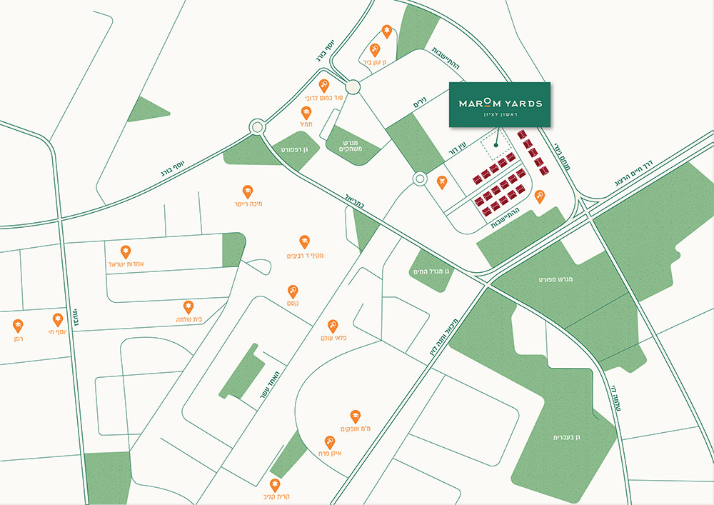 גינדי מומן מרום ראשון לציון - מפה